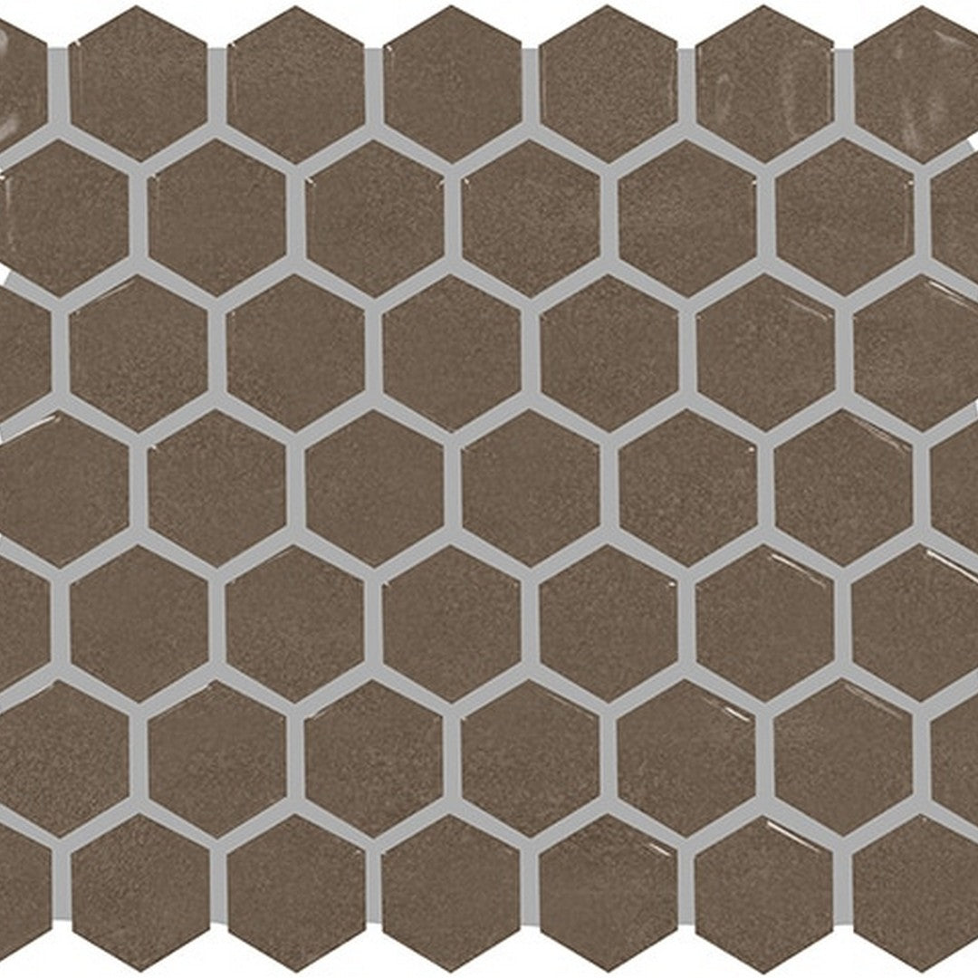 Marazzi Artezen 12" x 10" Glossy Ceramic 1.5" Hexagon Mosaic