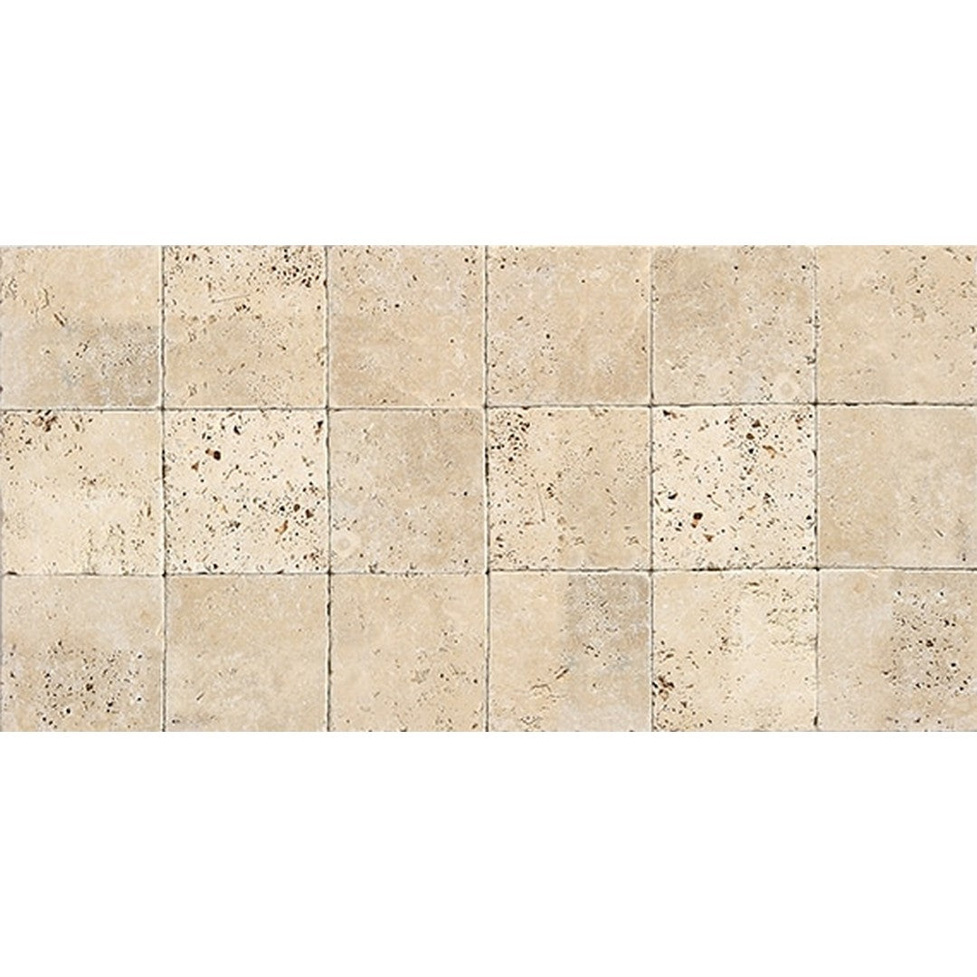 American Olean Stone Source Travertine - Builder Select 4" x 4" Tumbled Travertine Tile