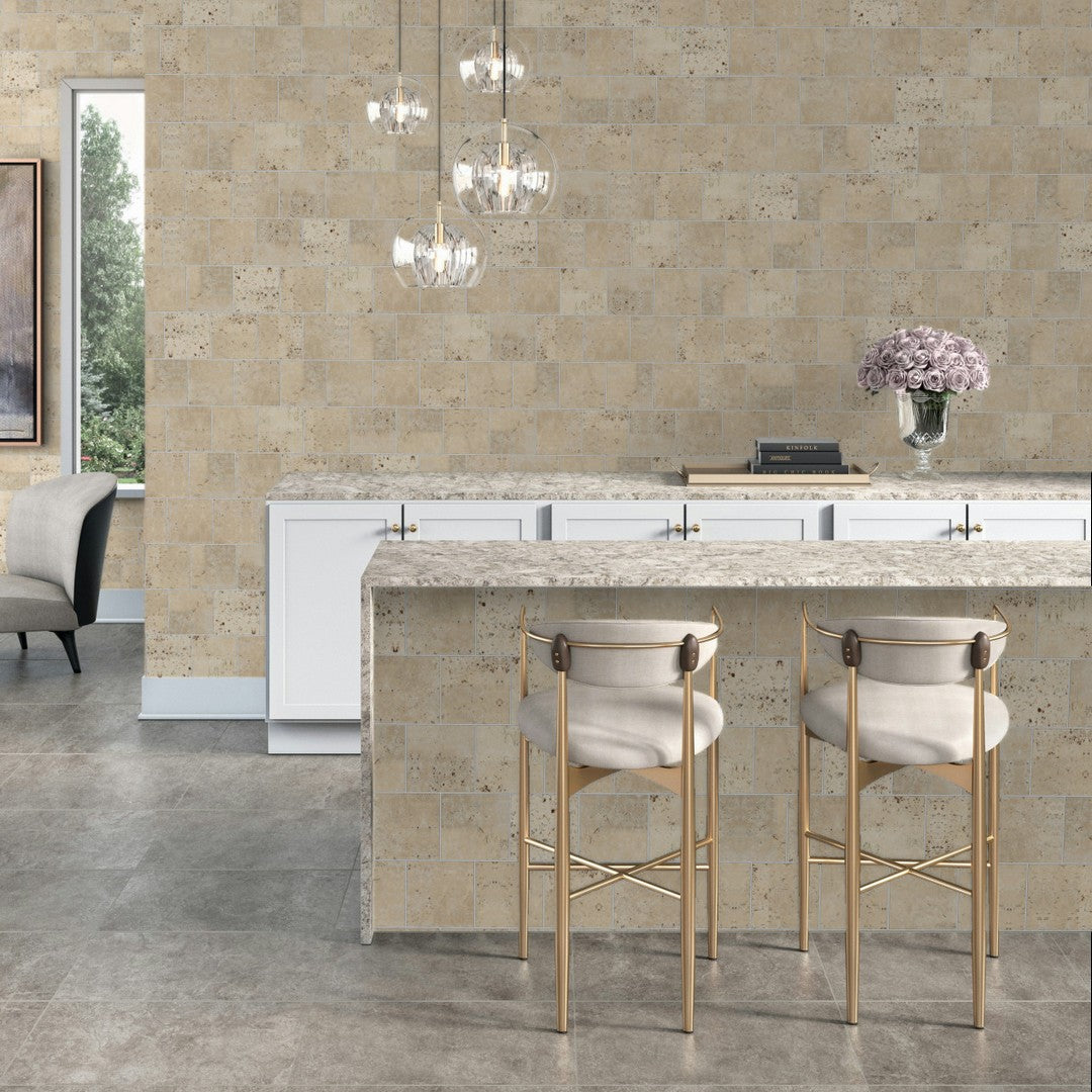 Daltile Travertine 4" x 4" Tumbled Tile