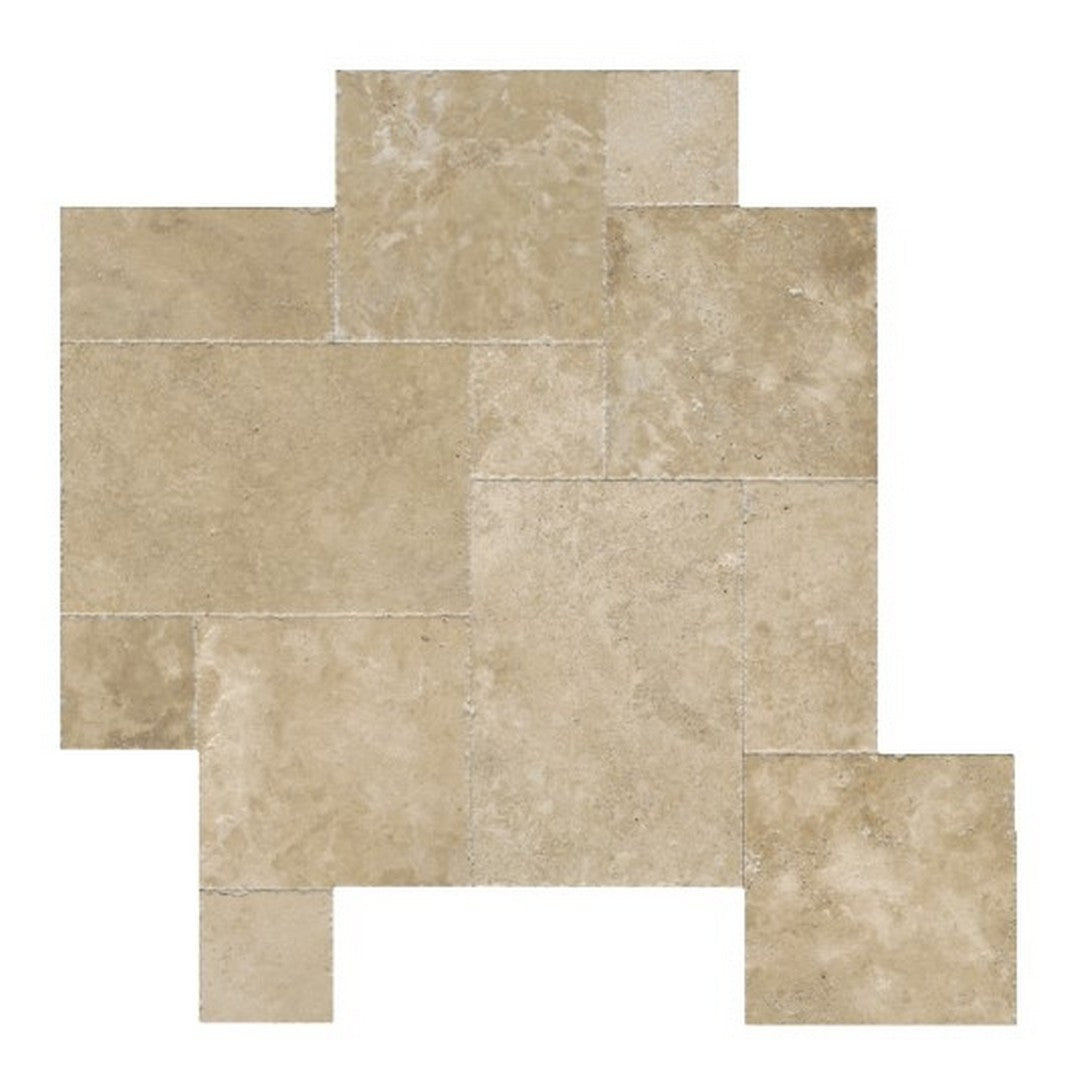 Daltile Travertine 16" x 16" Brushed Versailles Random Pattern