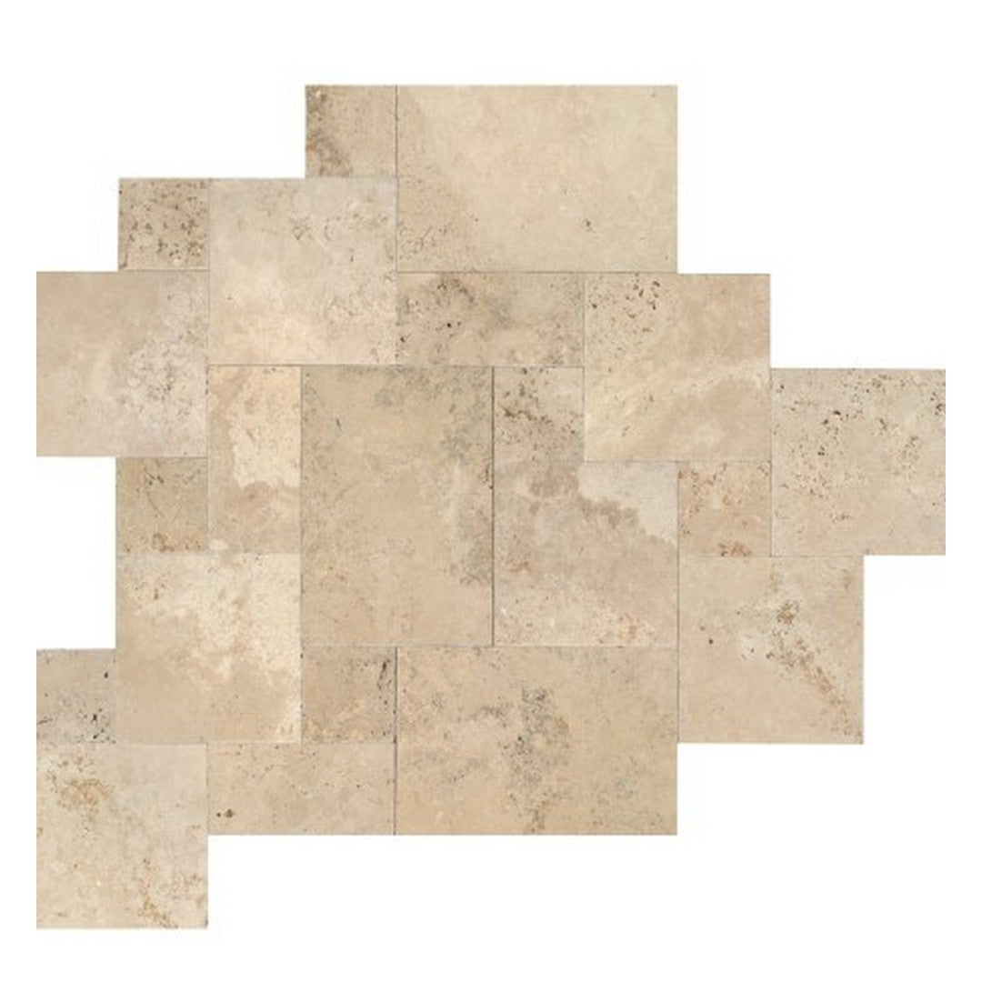 Daltile Travertine 8" x 8" Brushed Versailles Random Pattern