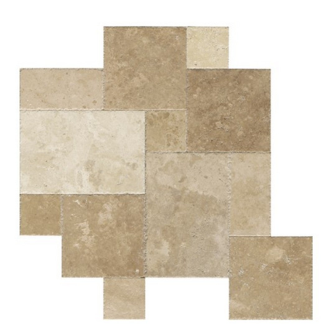 Daltile Travertine 16" x 24" Brushed Versailles Random Pattern