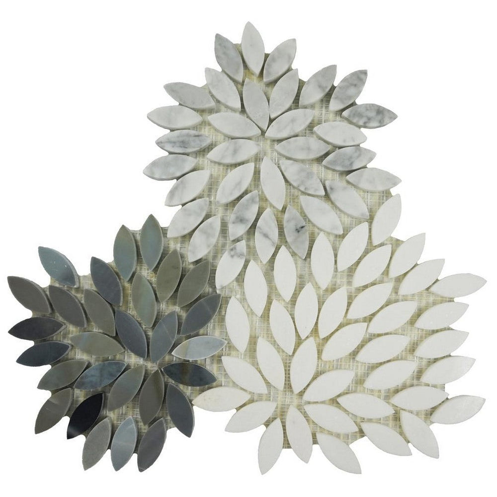 Ottimo Ornate rectified honed natural stone mosaic tile in stock at Flair Decos — premium natural stone tile USA.