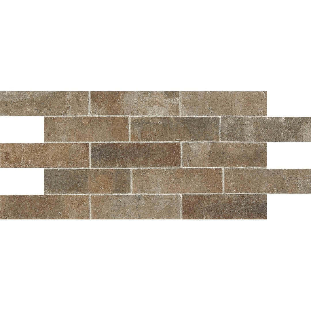 Daltile Brickwork 2" x 8" Distressed Matte Porcelain Paver Floor Tile