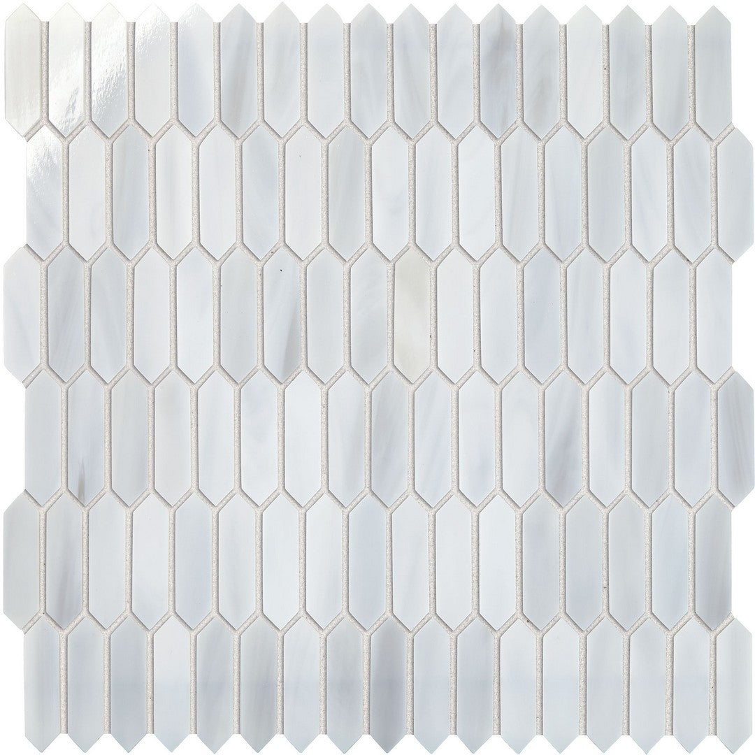 Marazzi Coastal Effects 11" x 12" Glossy Glass Picket Mosaic