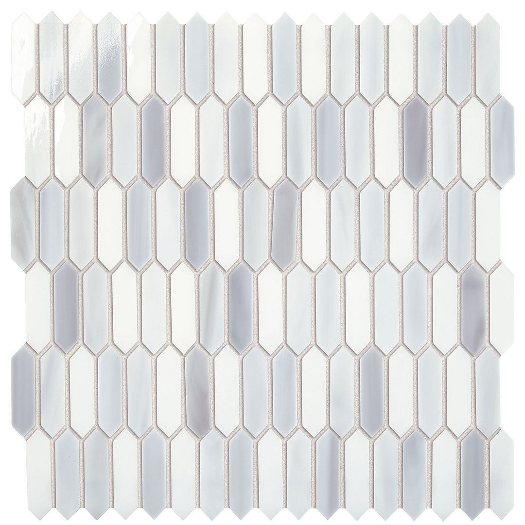 Marazzi Coastal Effects 11" x 12" Glossy Glass Picket Mosaic