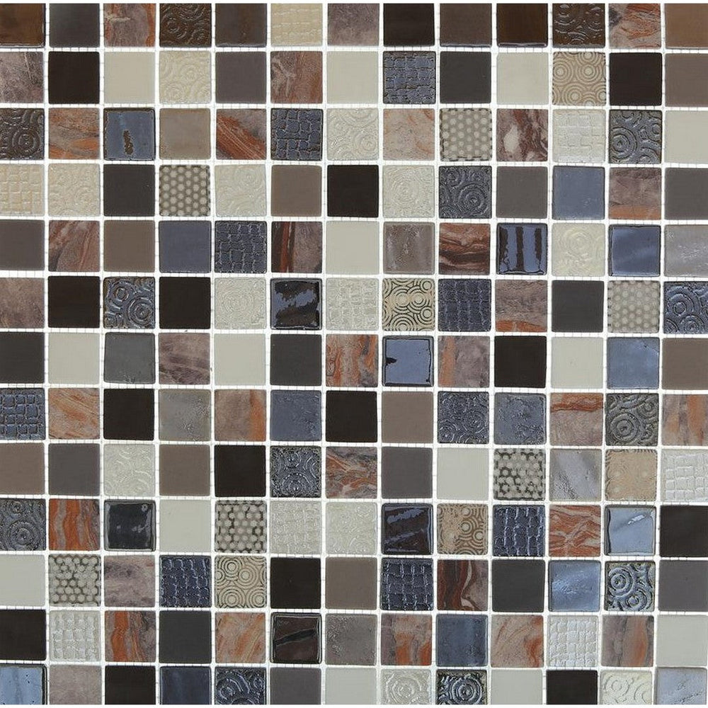 Ottimo Cosmo glossy and matte glass mosaic pool tile in stock at Flair Decos — premium pool tile USA