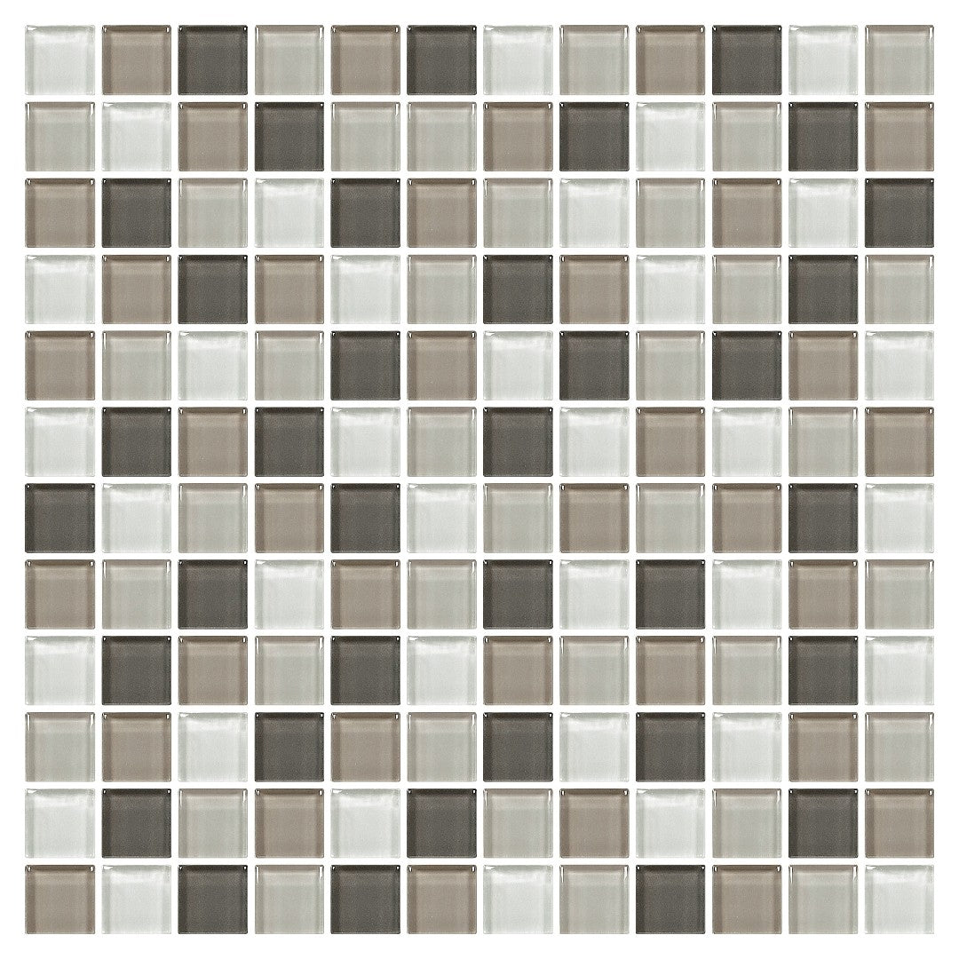 Daltile Color Wave 12" x 12" Glossy Glass 1" Blends Mosaic