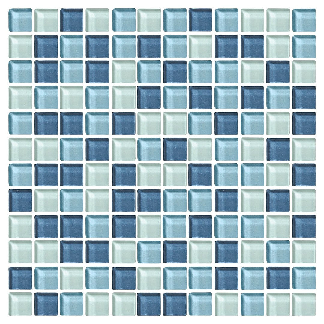 Daltile Color Wave 12" x 12" Glossy Glass 1" Blends Mosaic