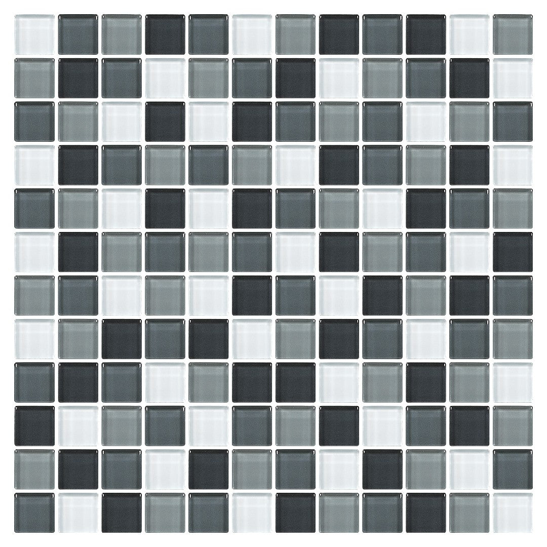 Daltile Color Wave 12" x 12" Glossy Glass 1" Blends Mosaic