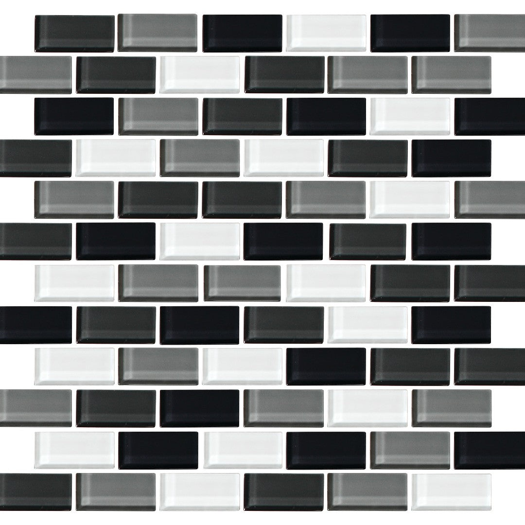 Daltile Color Wave 13" x 14" Glossy Glass 2x1" Brick joint Mosaic