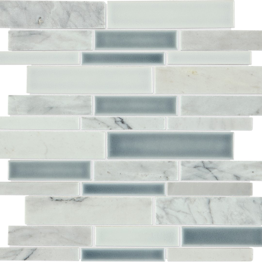 Daltile Raine 11" x 12" Polished Marble Random Linear Mosaic