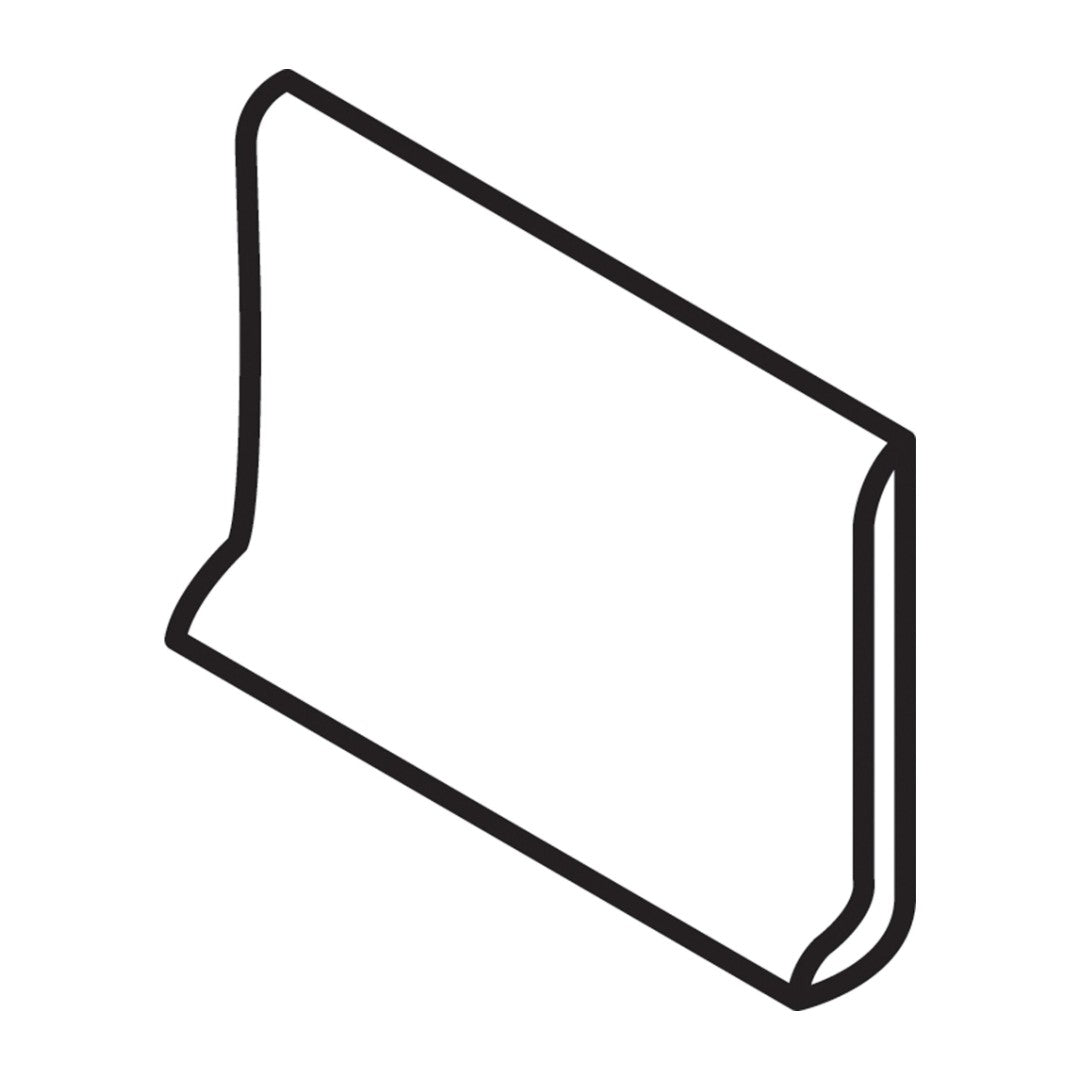 Daltile Colormatch S3419T - 4" x 6" Ceramic Sanitary Cove Base