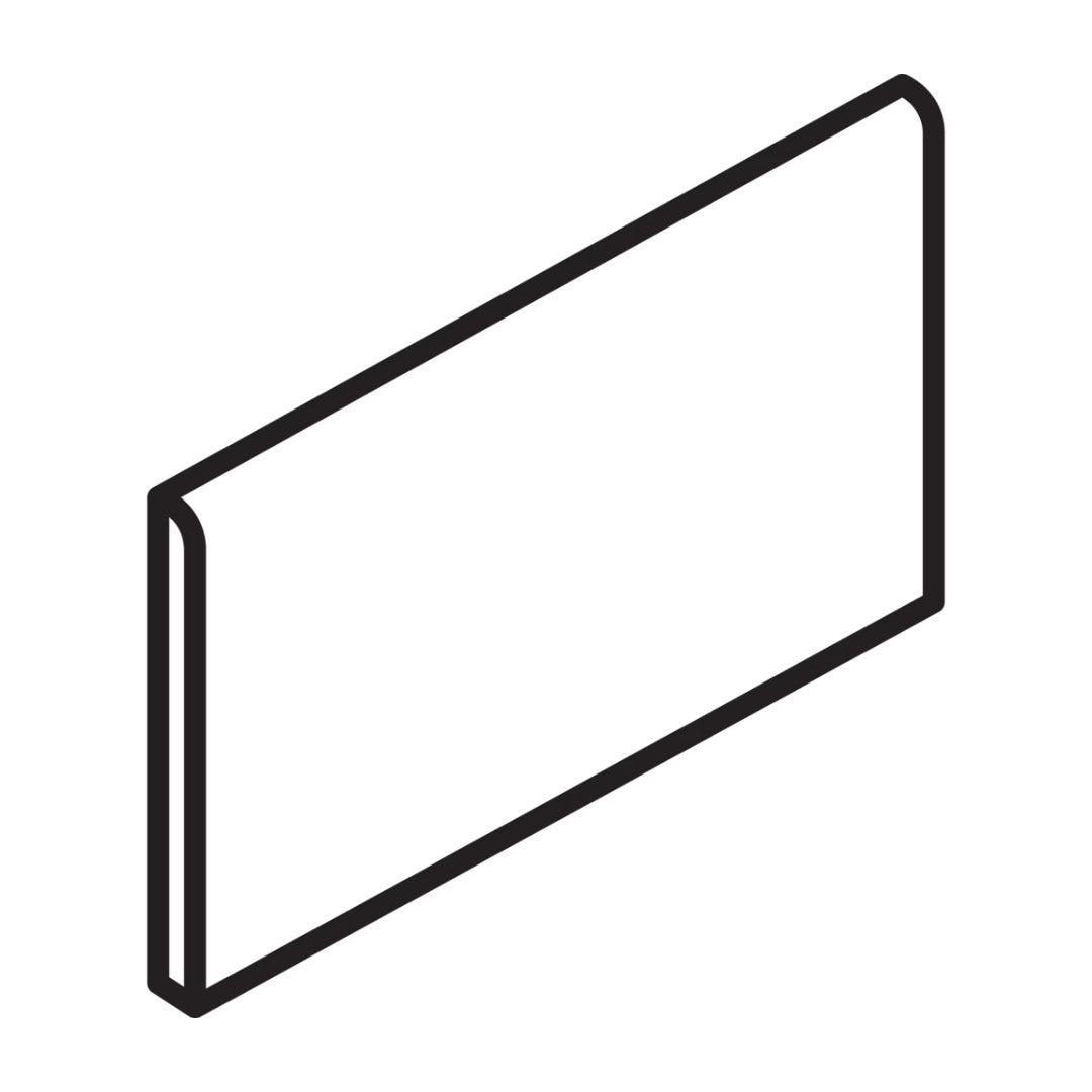 Daltile Colormatch S4489M - 4" x 8" Ceramic 8" Side Bullnose