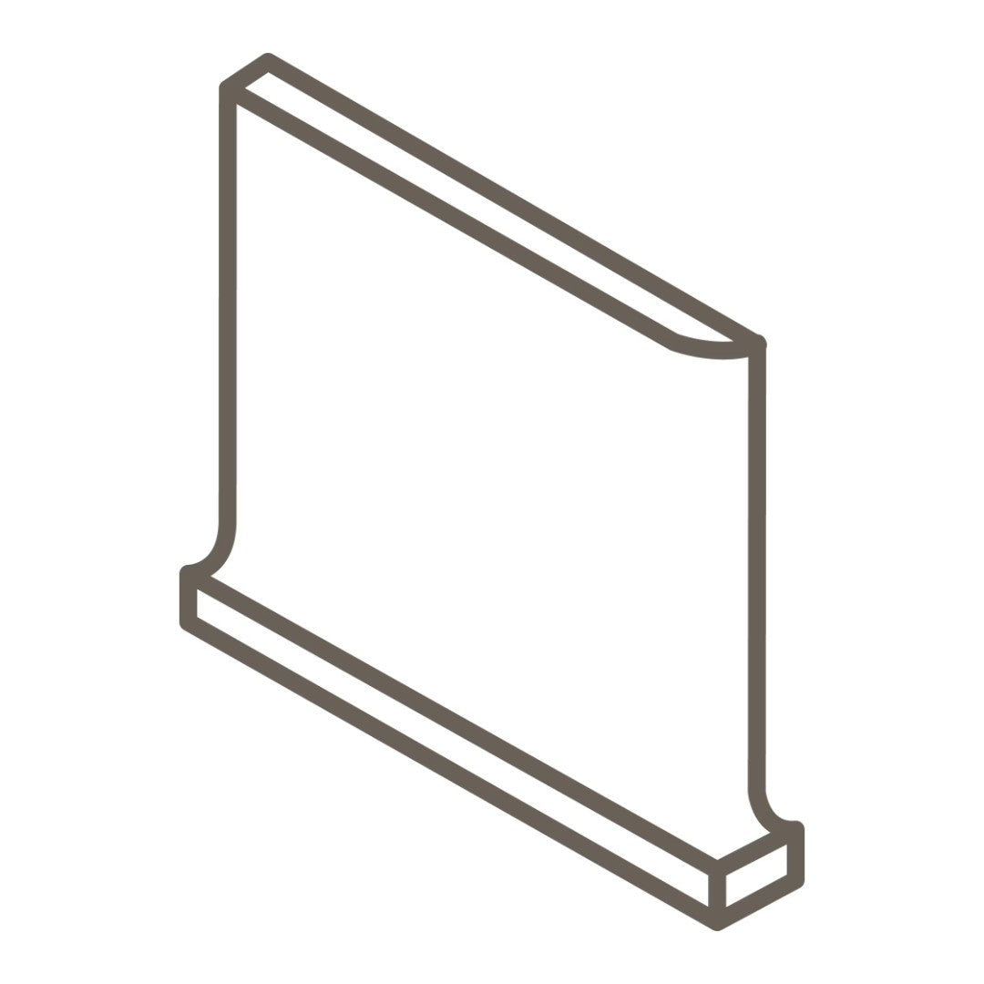 Daltile Colormatch 6" x 6" Ceramic Sanitary Left Cove Base Corner