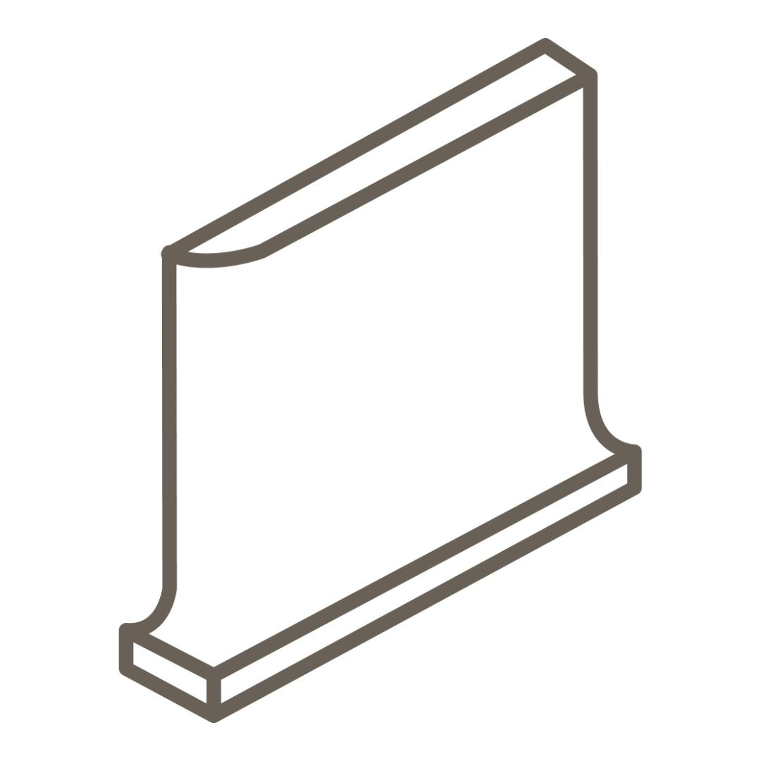 Daltile Colormatch SCR3401 - 4" x 4" Ceramic Right Cove Corner