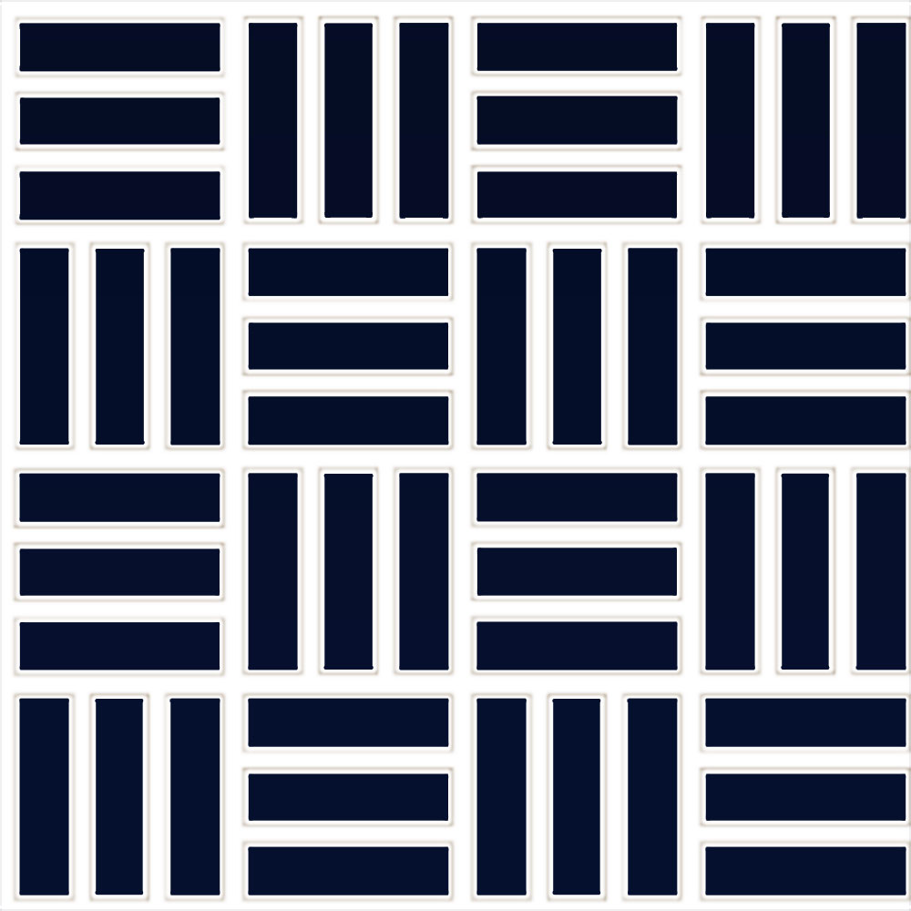 Daltile Color wheel Mosaic 12" x 12" Ceramic 1x3" Lattice Weave Mosaic