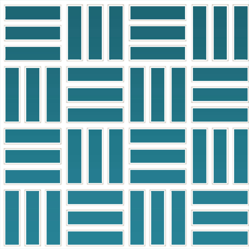 Daltile Color wheel Mosaic 12" x 12" Ceramic 1x3" Lattice Weave Mosaic