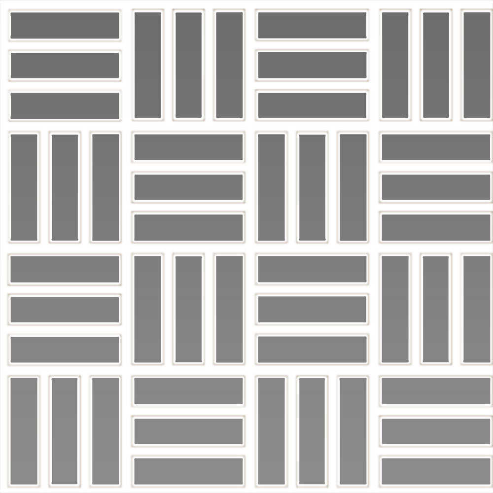 Daltile Color wheel Mosaic 12" x 12" Ceramic 1x3" Lattice Weave Mosaic