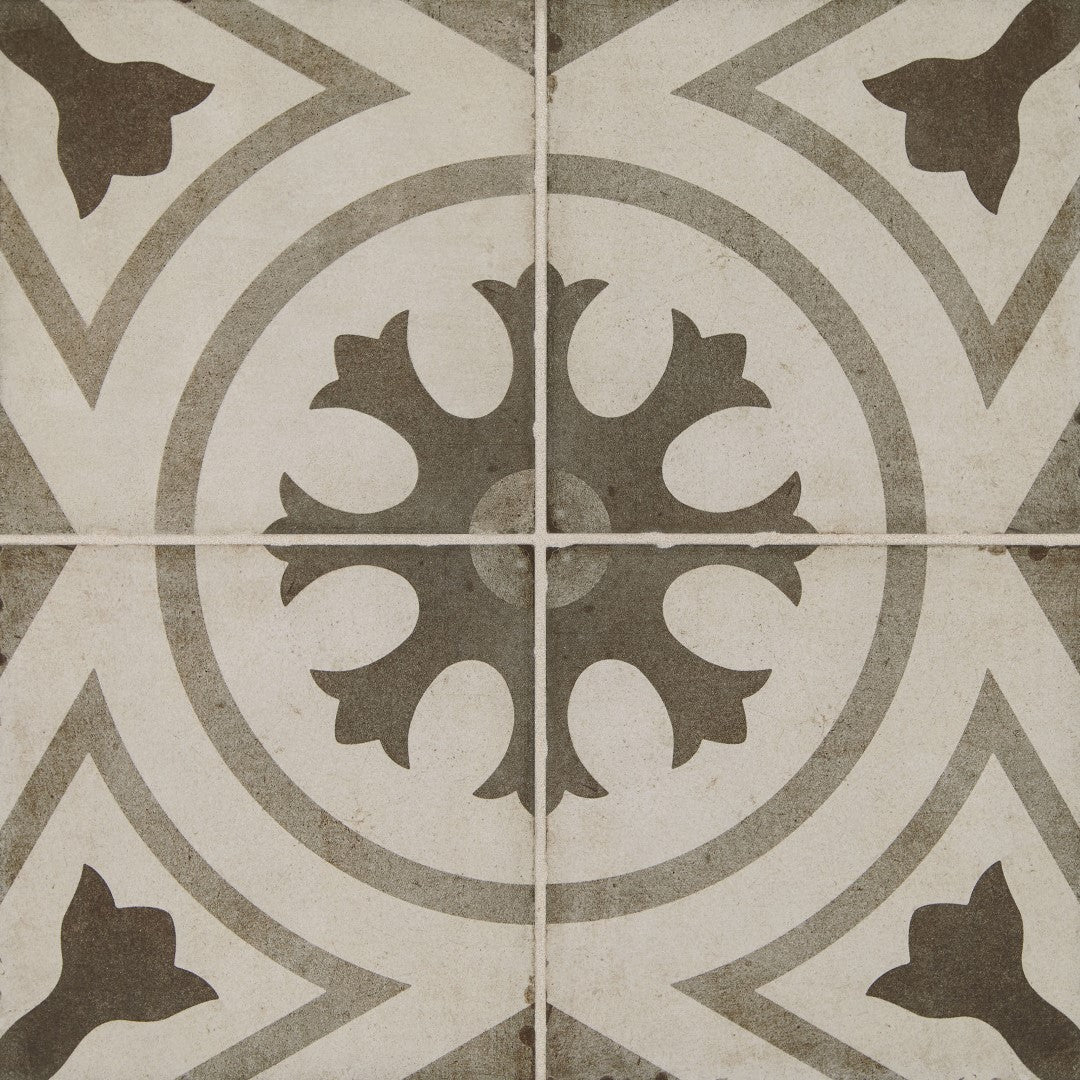 Daltile Quartetto 8" x 8" Matte Porcelain Circol Deco Floor Tile