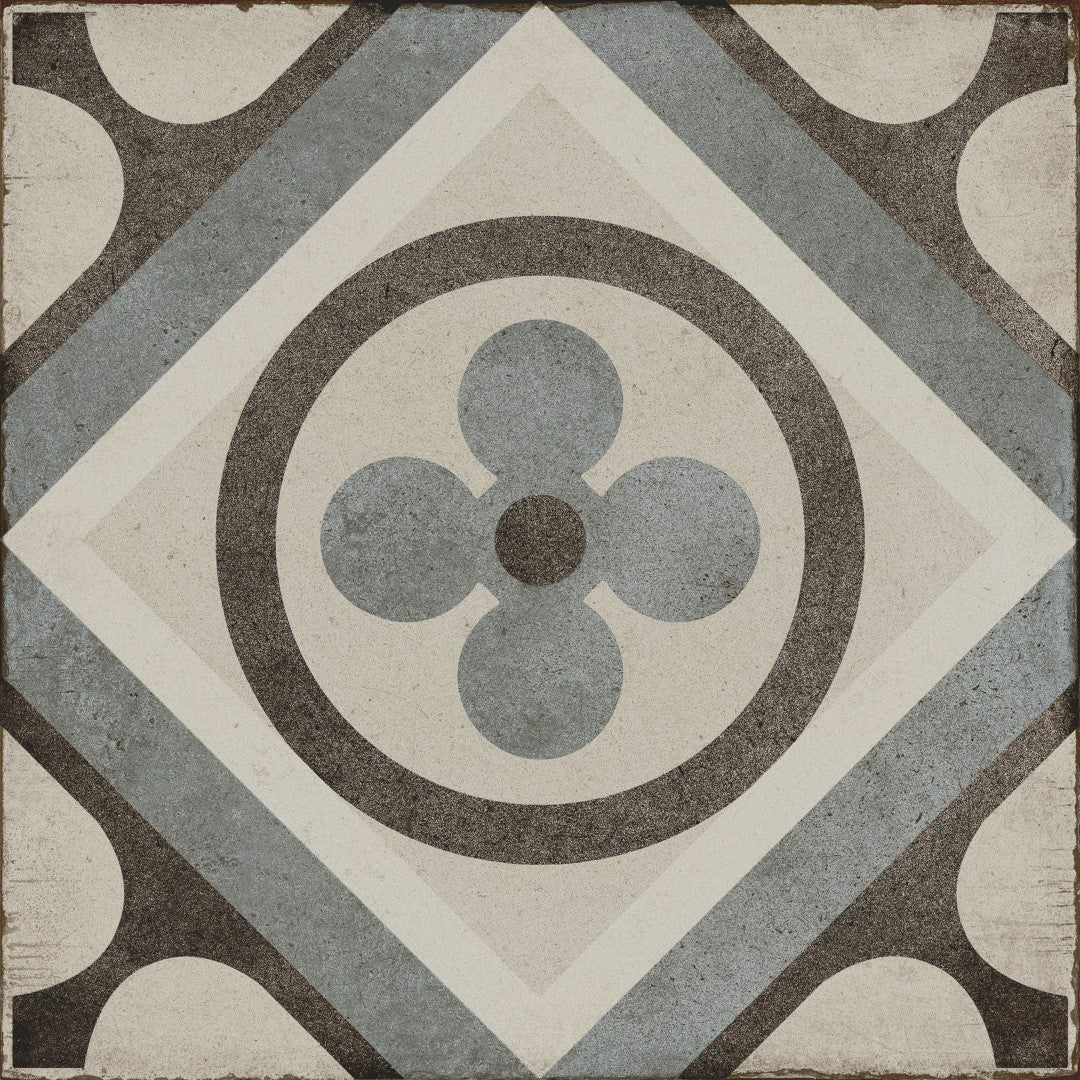 Daltile Quartetto 8" x 8" Matte Porcelain Petalo Deco Floor Tile