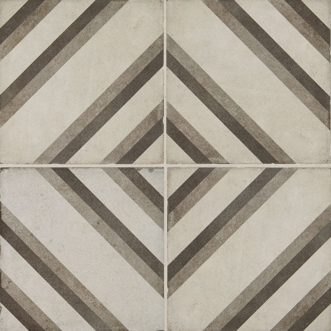 Daltile Quartetto 8" x 8" Matte Porcelain Piazza Deco Floor Tile