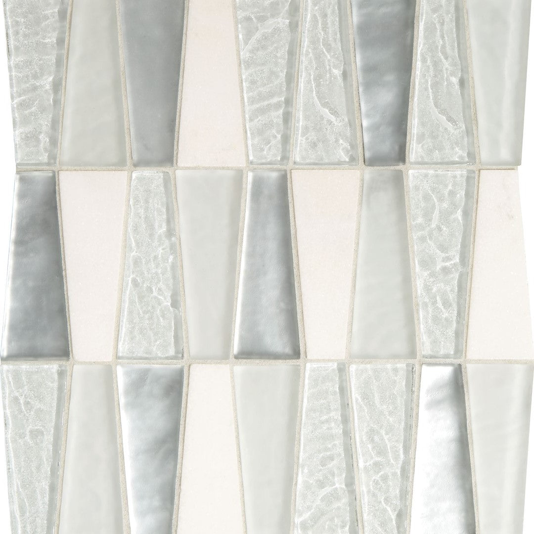 Daltile Regal Pendant 11" x 12" Satin Glass 1.5x4" Trapezoid Mosaic