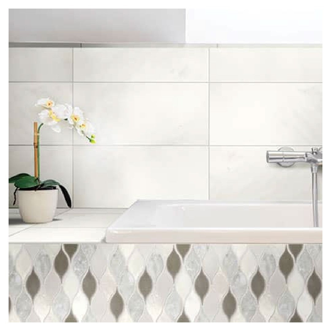 Daltile Decorative Accents 11" x 13" Polished Natural Stone 2x3" Leaf Mosaic