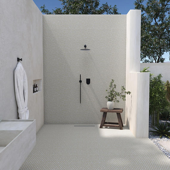 Daltile Keystones 12" x 24" Matte Porcelain 2" Straight Joint Mosaic