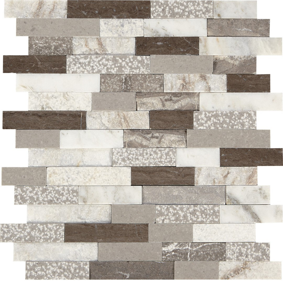 Marazzi Predella 12" x 12" Straight Marble Random Linear Mosaic