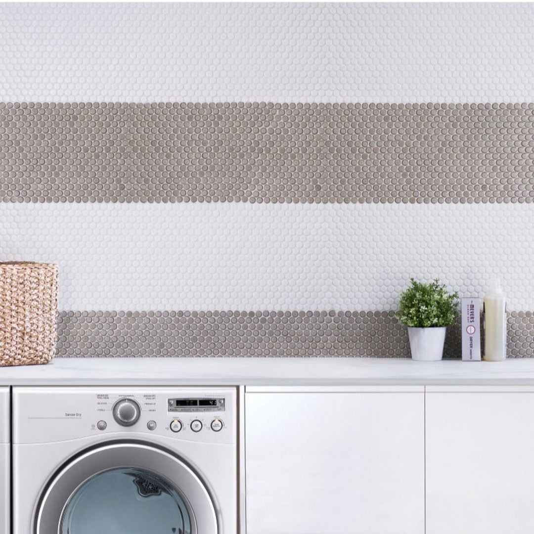 Bedrosians 360° 12" x 12" Penny Rounds Mosaic Matte