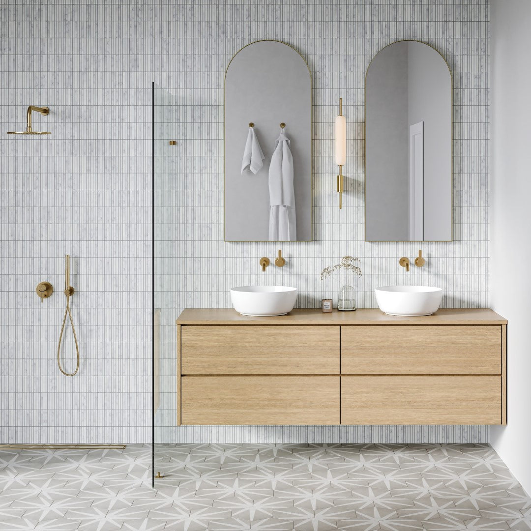 Bedrosians Allora 8.5" x 10" Stella Hexagon Deco Porcelain Tile