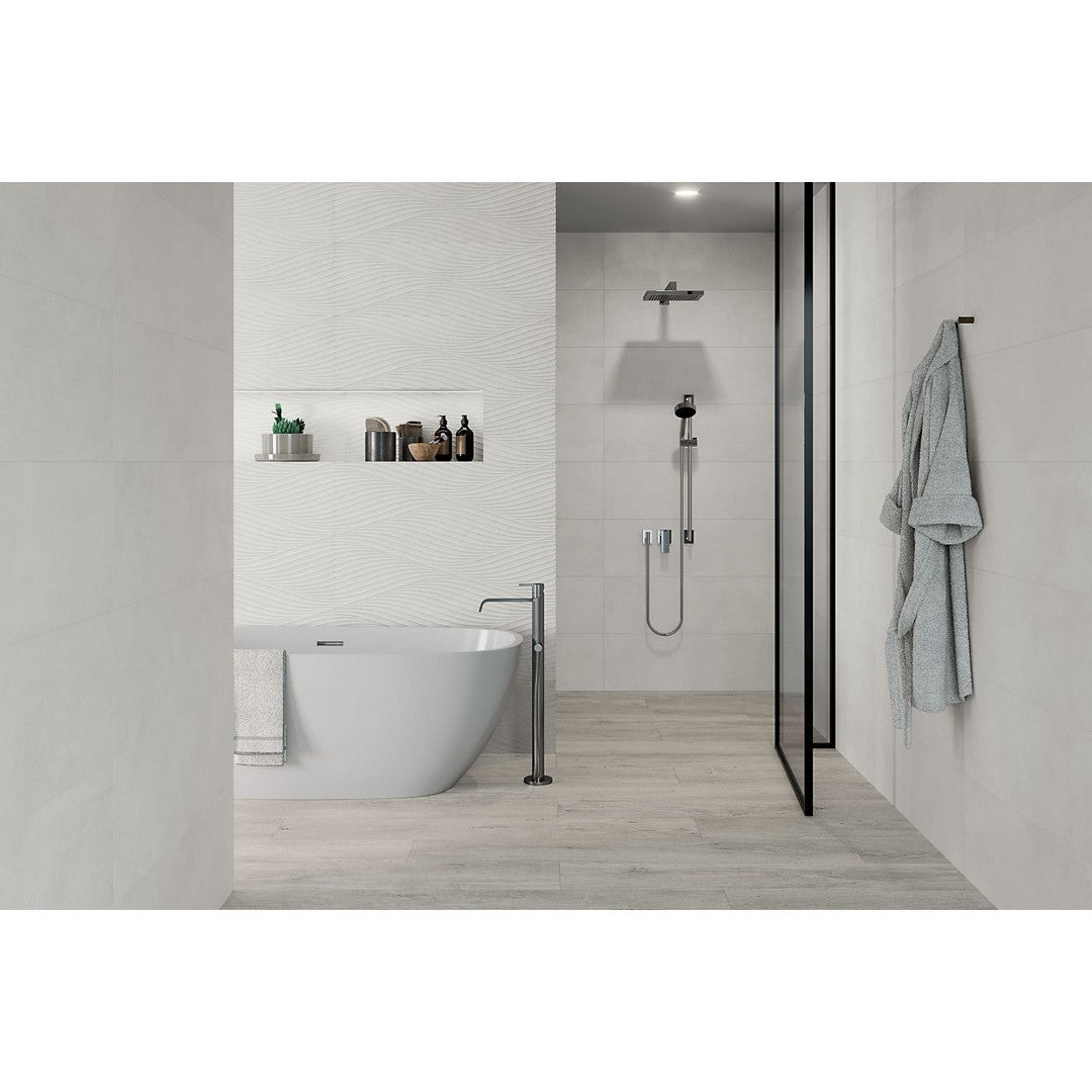Bedrosians Donna 13" x 40" Matte Wave Deco Field Tile