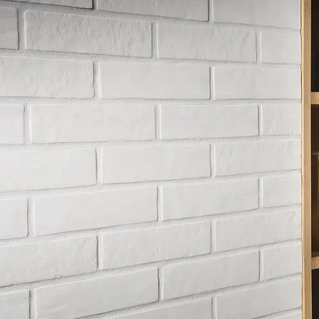 Bedrosians Le Cafe 11.44" x 11.63" Matte Porcelain Off Set Mesh Mount Mosaic