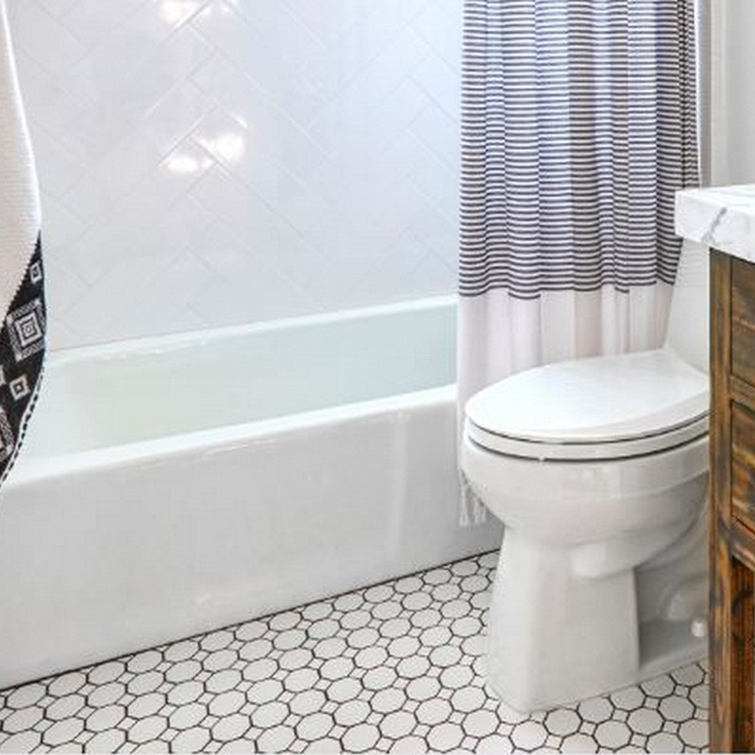 Bedrosians Le Cafe 11.44" x 12.38" Glossy Porcelain Penny Round .75" Mosaic