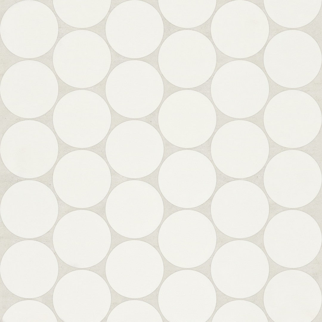 Bedrosians Marin 10.5" x 11.75" Penny Round Matte Porcelain 2" Mosaic