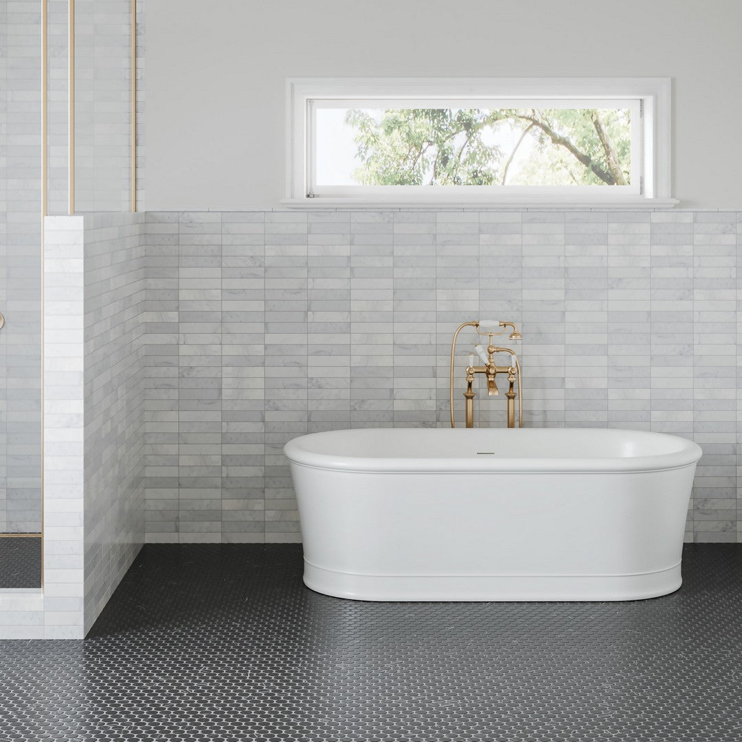 Bedrosians Monet 11.75" x 11.75" Honed Marble Mosaic Tile 10