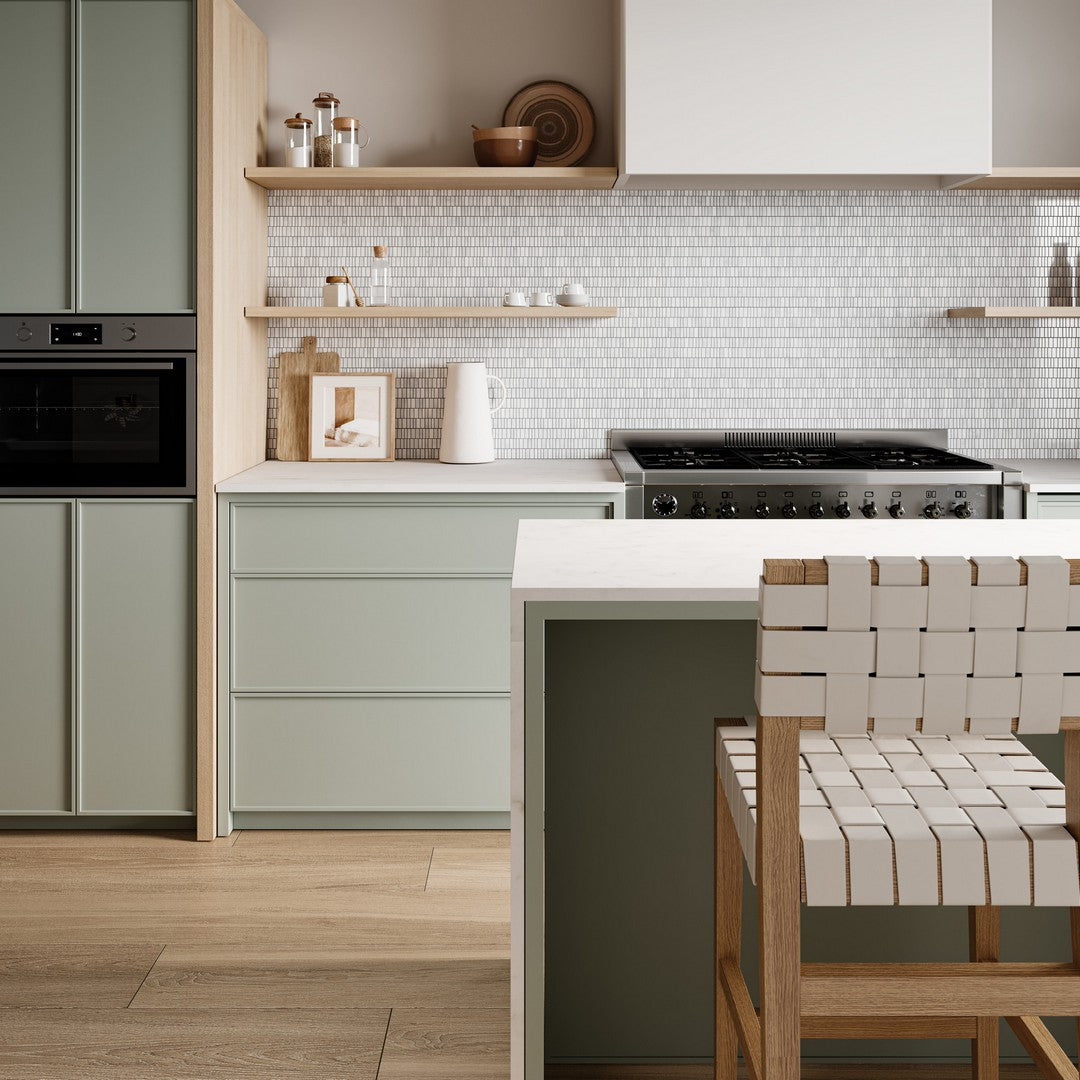 Bedrosians Monet 12" x 12.25" Honed Marble Mosaic Tile 7