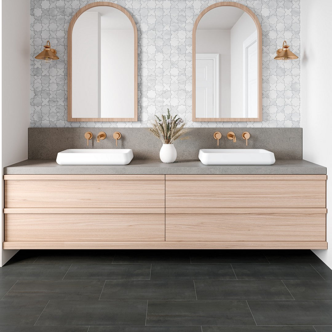 Bedrosians Monet 12.25" x 12.25" Honed Marble Mosaic Tile 6