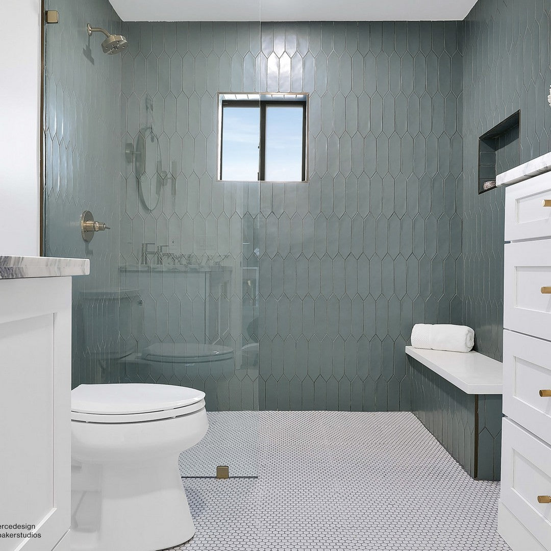 Bedrosians Reine 3" x 12" Picket Pattern Matte Ceramic Wall Tile