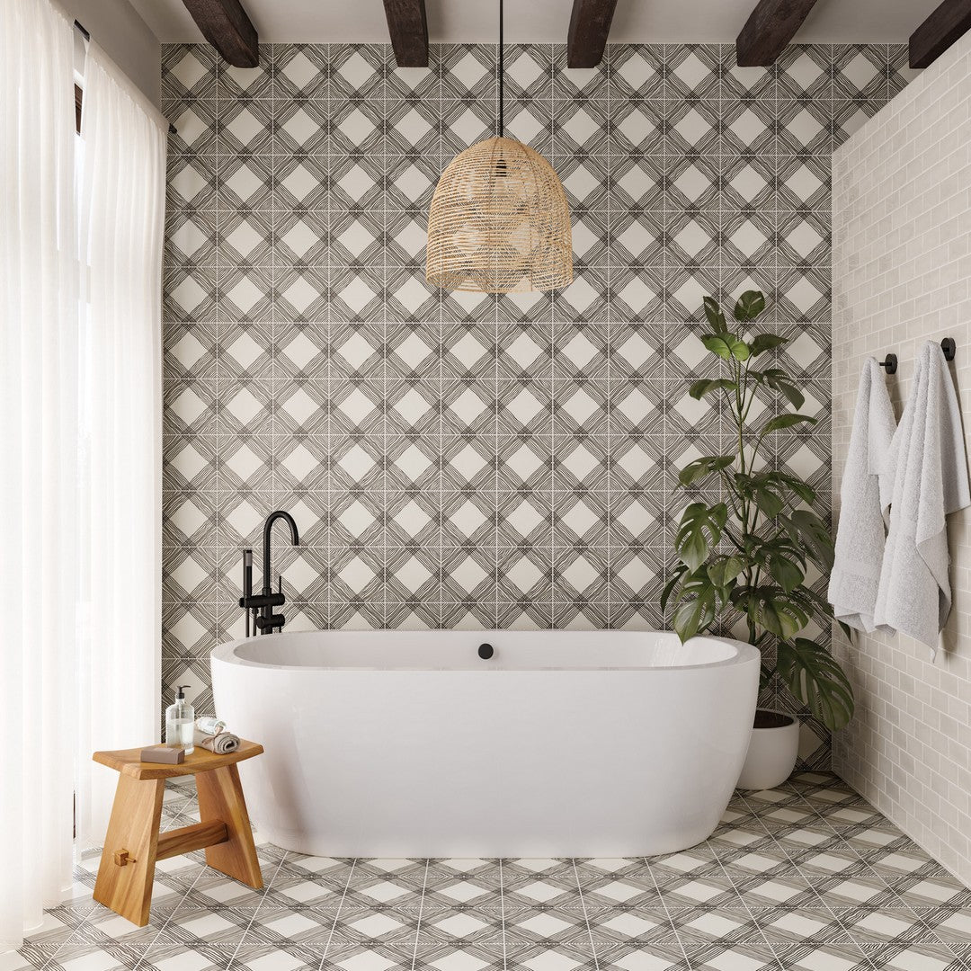 Bedrosians Rothko 9" x 9" Matte Ceramic Field Tile & Deco