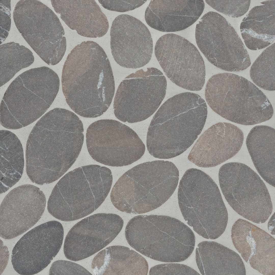 Bedrosians Waterbrook 12" x 12" Jumbo Sliced Pebble Mosaic