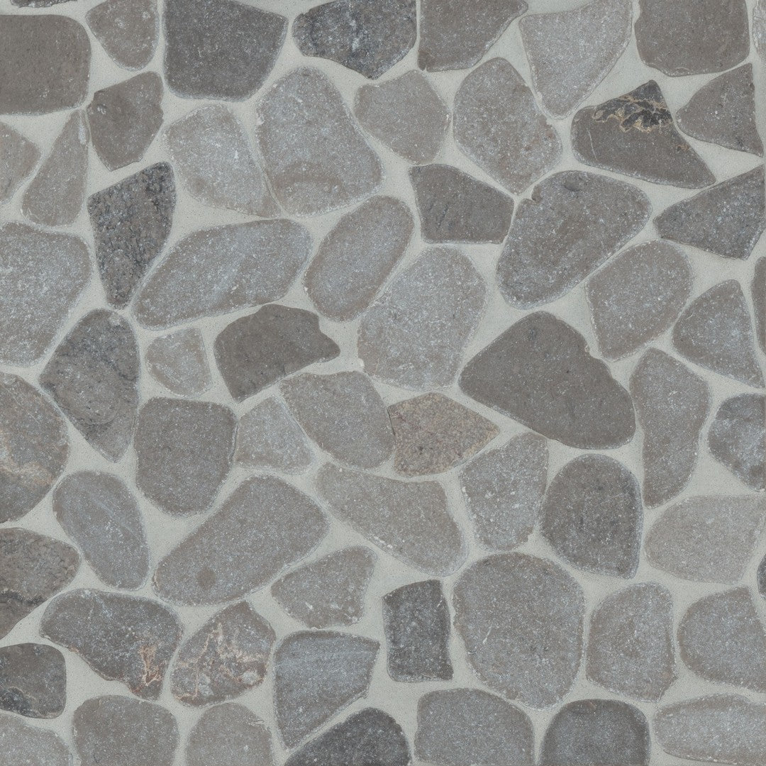 Bedrosians Waterbrook 12" x 12" Medium Sliced Pebble Mosaic