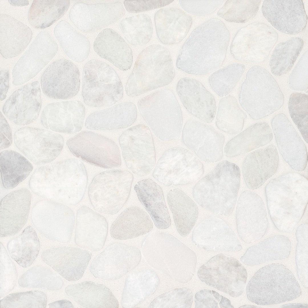 Bedrosians Waterbrook 12" x 12" Medium Sliced Pebble Mosaic