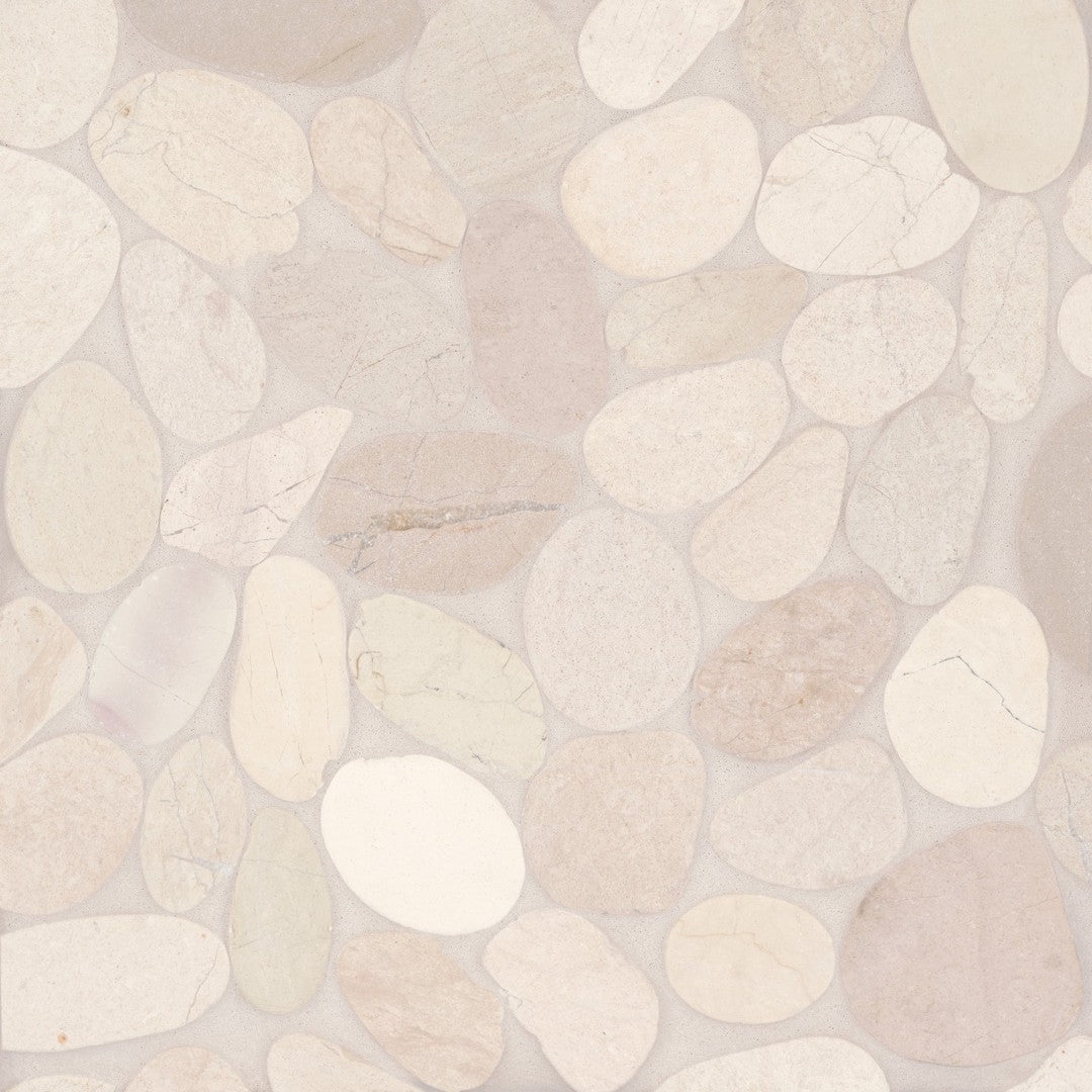 Bedrosians Waterbrook 12" x 12" Jumbo Sliced Pebble Mosaic