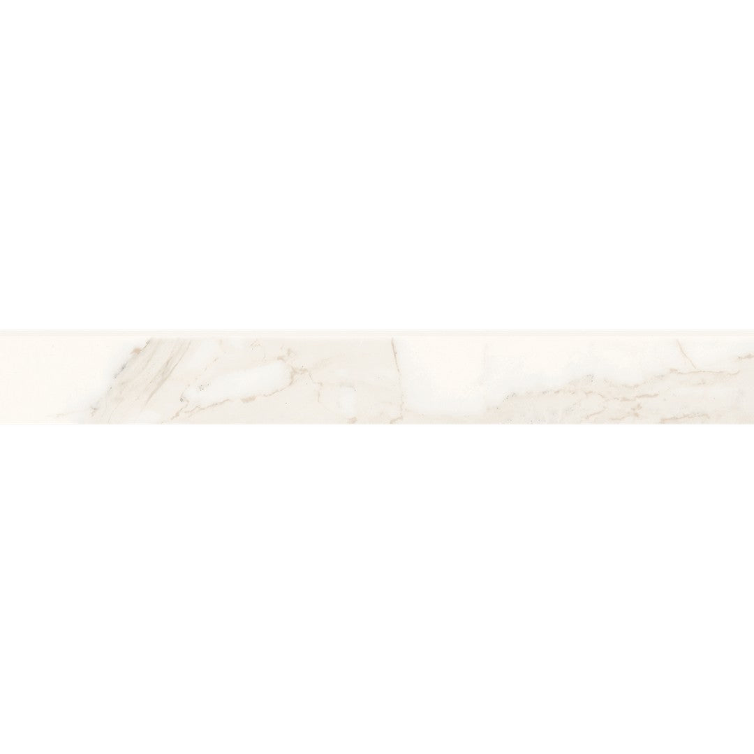 Bedrosians Magnifica 3" x 24" Calacatta Super White Honed Bullnose