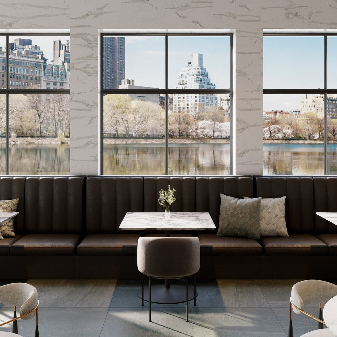 Bedrosians Magnifica 4" x 24" Calacatta Super White Honed Tile 8mm