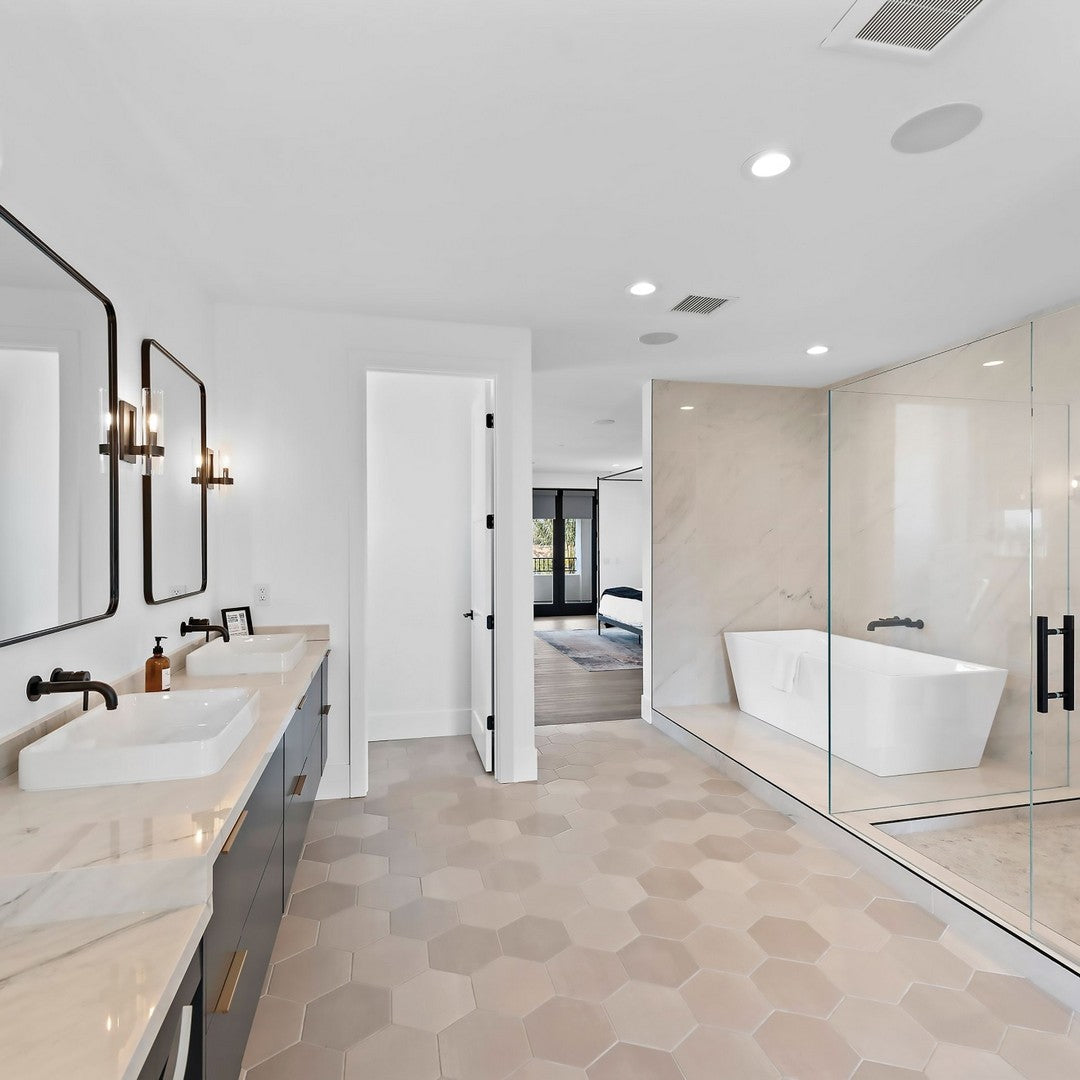 Bedrosians Magnifica The Thirties 30" x 30" Luxe White Honed Tile 8mm