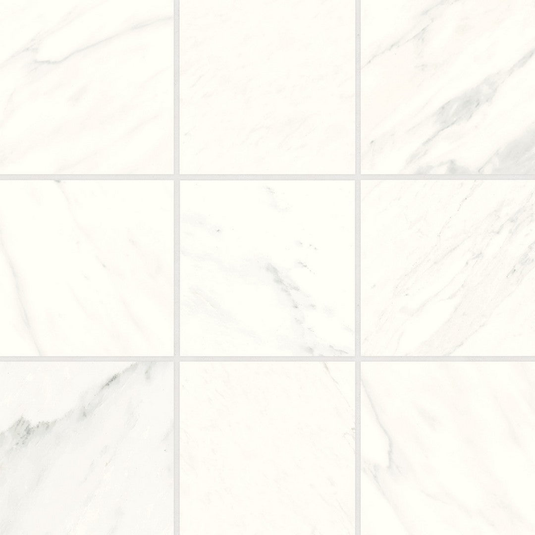 Bedrosians Magnifica 12" x 12" Honed Luxe White 4" Mosaic