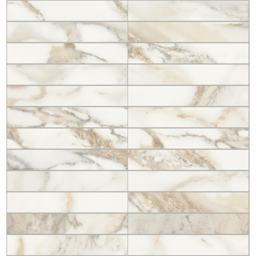 Daltile Divinium 10" x 12" Matte Ceramic 1x6" Straight Joint Microban Mosaic